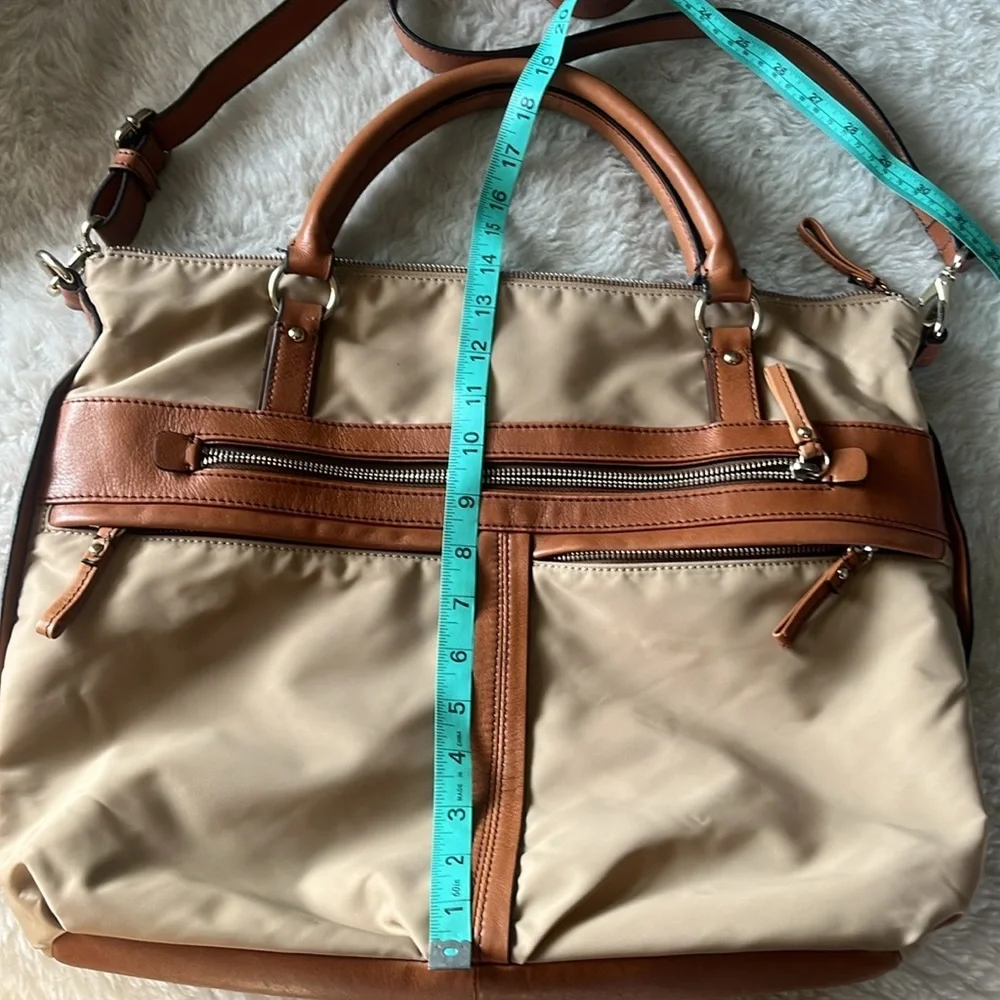 Men's Beige and Tan Travel Tote Bag - Classic Carryall